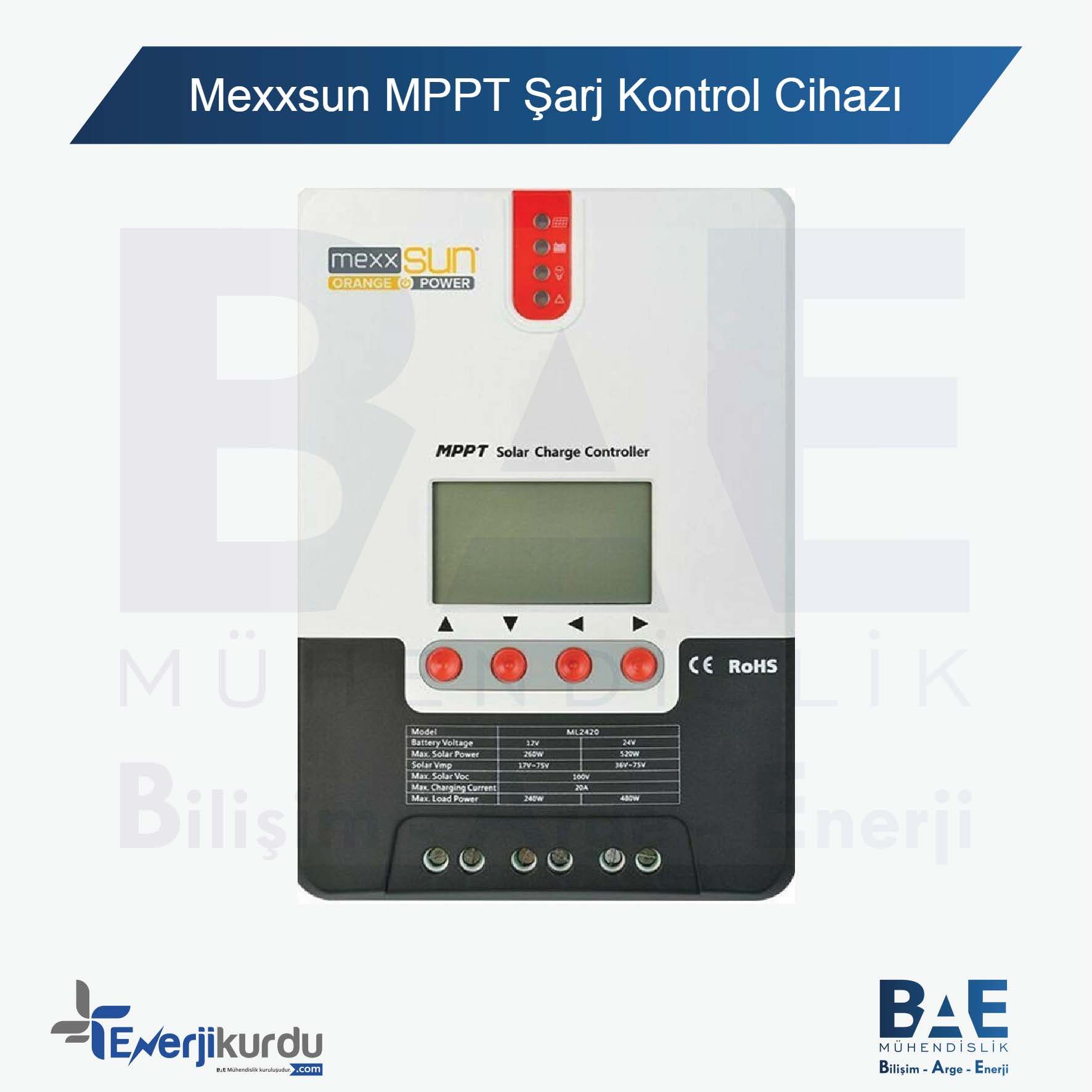 Mexxsun 12v 24v 40a Ml Serisi Mppt Şarj Kontrol Cihazı 8118